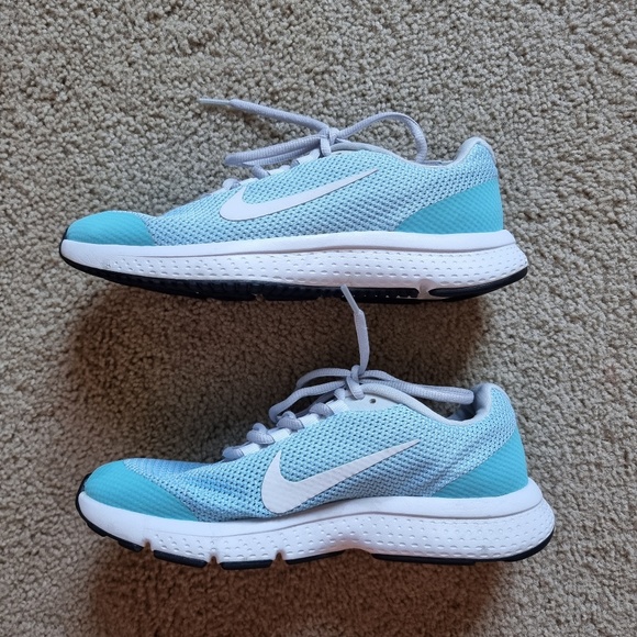 Nike Womens Run All Day 898484-004 Lace Up Blue White Running Shoes Size US 6 - Picture 3 of 11